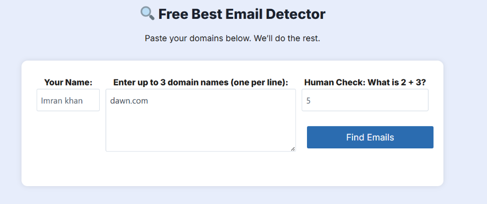 How to use Email Detector